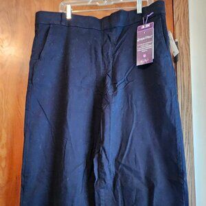 NWT Gloria Vanderbilt Shape Effect Wide Leg Crop Pants Black Size 18 Average